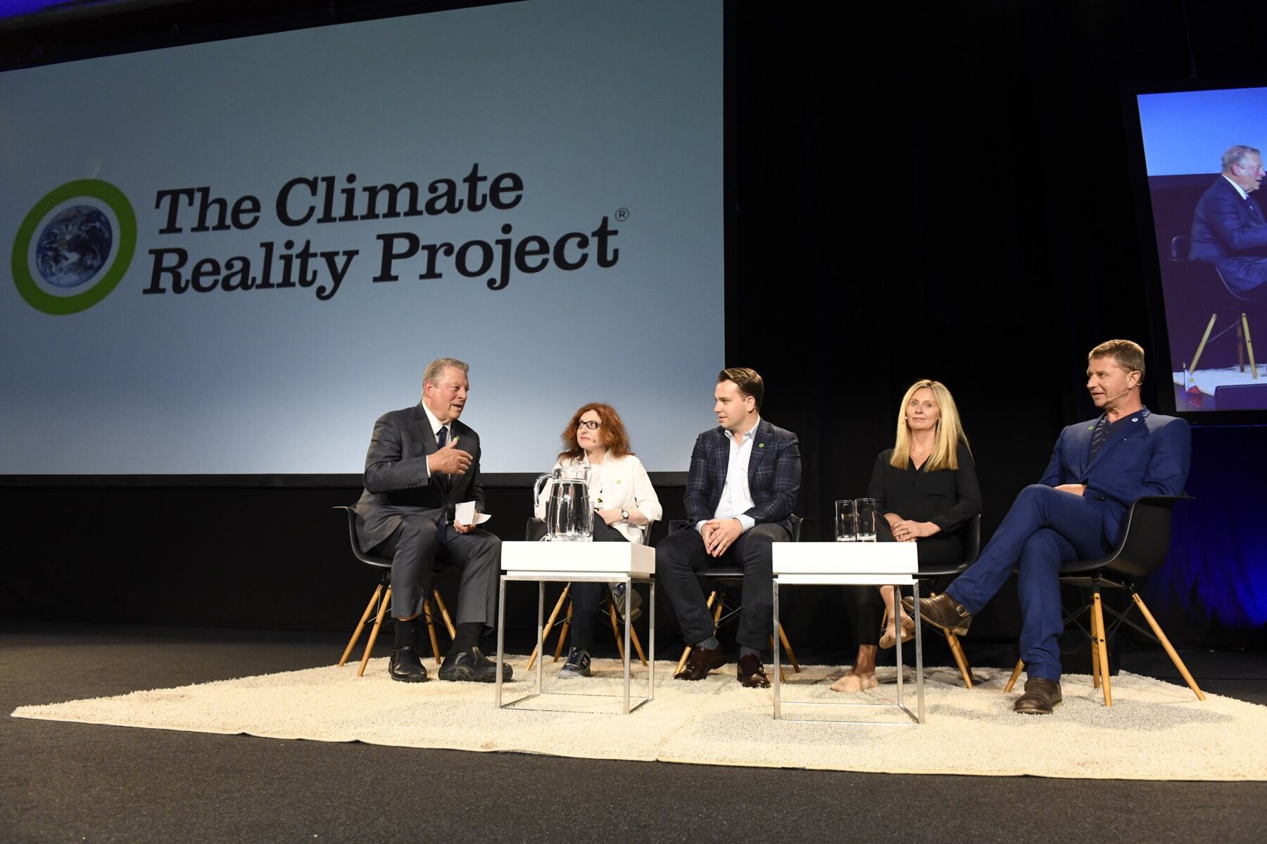 Patrick van der Meulen joining Al Gore for a Climate Reality panel in Berlin